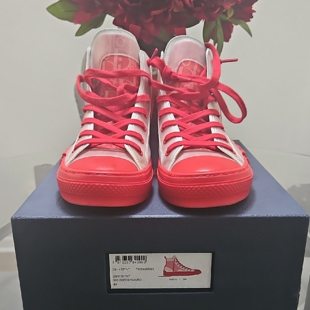 Dior Red High-Top Sneakers